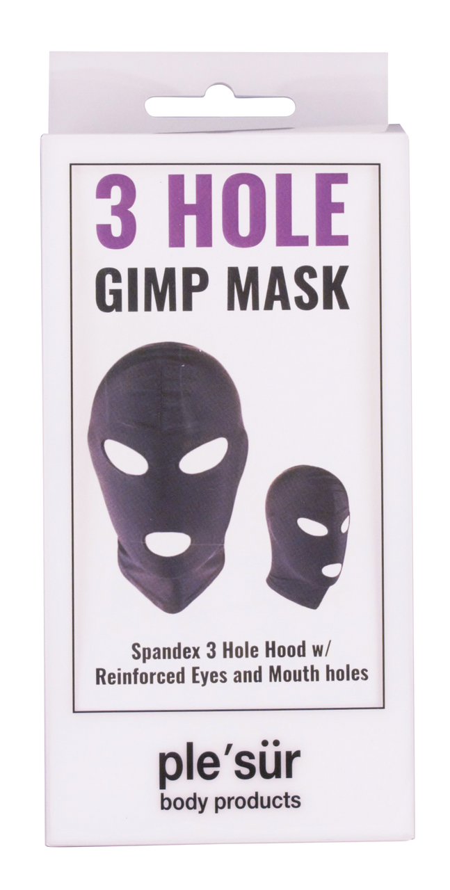 PLE SUR: Hood Mask - Spandex 3 Hole Gimp Mask