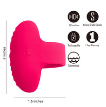 Load image into Gallery viewer, Maia : VIBELITE RUBY Rechargeable Silicone Vibrating Finger Ring
