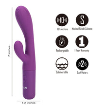 Load image into Gallery viewer, Maia : VIBELITE Rayla 10-Function Silicone Dual Stimulator Rechargeable Vibrator Purple
