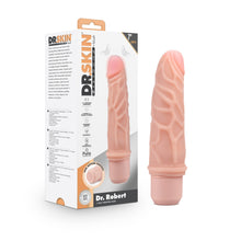 Load image into Gallery viewer, Dr. Skin Silicone - Dr. Robert - 7 Inch Vibrating Dildo -Beige
