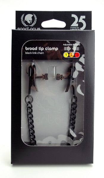 Spartacus: Blackline Adjustable Broad Tip Nipple Clamps