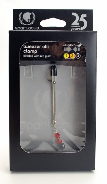 Spartacus: Beaded Clit Clamp - Red