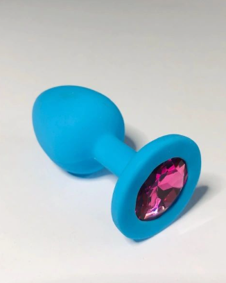 PINK ELEPHANT: MEDIUM Blue Silicone Anal Plug