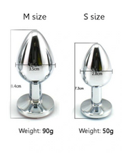 Load image into Gallery viewer, PINK ELEPHANT: Round Stainless Steel Jeweled Butt Plug [avaible in multiple colours and sizes]
