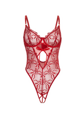 Load image into Gallery viewer, OH LA LA CHERI:  Mariah Sheer Embroidered Teddy
