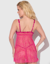 Load image into Gallery viewer, HOUSE OF DESIRE: YVONE LACE OPENABLE CUP BABYDOLL &amp; G-STRING SET

