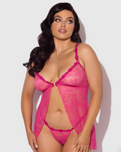 Load image into Gallery viewer, HOUSE OF DESIRE: YVONE LACE OPENABLE CUP BABYDOLL &amp; G-STRING SET
