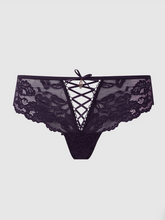 Load image into Gallery viewer, HOUSE OF DESIRE: BELLA LACE UP FRONT LACE TANGA (various colours)
