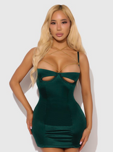 Load image into Gallery viewer, HOUSE OF DESIRE: EVANGELINE SATIN &amp; CHAIN CUTOUT CUP &amp; OPEN BACK CHEMISE SET
