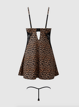 Load image into Gallery viewer, HOUSE OF DESIRE: DEVON SILKY SATIN SWIRL PLUNGE PUSH UP BABYDOLL SET
