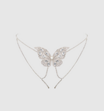 Load image into Gallery viewer, HOUSE OF DESIRE: RHINESTONE &amp; PEARL BUTTERFLY PANTY
