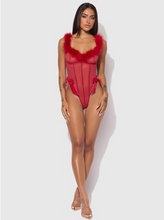 Load image into Gallery viewer, HOUSE OF DESIRE: MARILYN MARABOU &amp; MESH TEDDY
