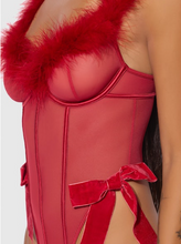 Load image into Gallery viewer, HOUSE OF DESIRE: MARILYN MARABOU &amp; MESH TEDDY
