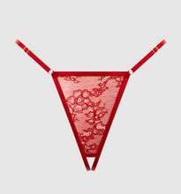 Load image into Gallery viewer, HOUSE OF DESIRE: KIKI LACE CROTCHLESS &amp; SIDE SLIDER THONG
