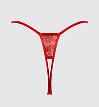 Load image into Gallery viewer, HOUSE OF DESIRE: KIKI LACE CROTCHLESS &amp; SIDE SLIDER THONG
