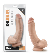 Load image into Gallery viewer, Blush - Dr. Skin - Mr. Mayor - 9 Inch Dildo with Balls - Beige
