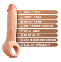 Load image into Gallery viewer, Blush : Performance Plus - Thrive - 2.5 Inch Silicone Penis Xtender - Beige
