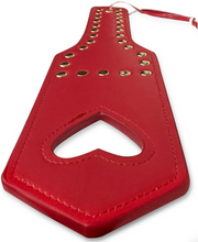 Load image into Gallery viewer, MAPALE : 12" Faux Leather Heart Cut Out Spanker - avaible in 2 colours
