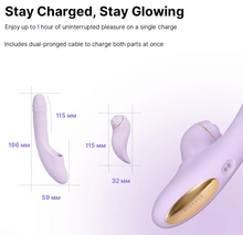 Load image into Gallery viewer, SVAKOM : DUOGLOW - Thrusting Beaded Vibrator with Pulsating Stimulator
