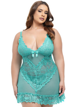 Load image into Gallery viewer, OH LA LA CHERI : Valentine Lacey Babydoll Set - MOJITO
