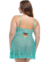 Load image into Gallery viewer, OH LA LA CHERI : Valentine Lacey Babydoll Set - MOJITO
