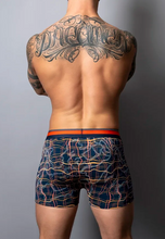 Load image into Gallery viewer, MALE POWER : So Comfy Boxer Brief - Navy Marble
