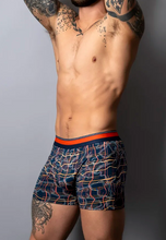 Load image into Gallery viewer, MALE POWER : So Comfy Boxer Brief - Navy Marble
