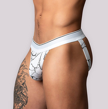 Load image into Gallery viewer, MALE POWER : So Comfy Jock - White Marble S/M
