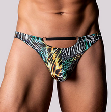 Load image into Gallery viewer, MALE POWER : Go Wild! Thong with 2 Rings S/M
