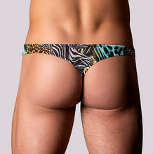 Load image into Gallery viewer, MALE POWER : Go Wild! Thong with 2 Rings S/M

