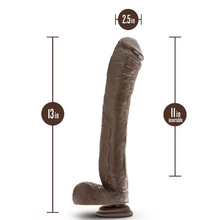 Load image into Gallery viewer, Dr. Skin - Mr. Ed - 13 Inch Dildo with Suction Cup - Chocolate
