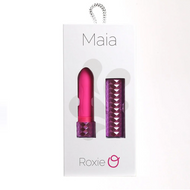 MAIA : ROXIE Crystal Gems USB Rechargeable Lipstick Bullet Vibrator Pink