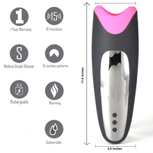 Load image into Gallery viewer, MAIA : Piper USB Rechargeable Multi-Function Masturbator With Suction
