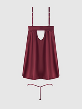 Load image into Gallery viewer, HOUSE OF DESIRE: BRIGETA SATIN &amp; MESH CORSETTED BABYDOLL &amp; G-STRING SET
