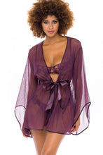 Load image into Gallery viewer, OH LA LA CHERI: SYDNEY SHEER SHORTIE ROBE L/XL
