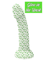 Load image into Gallery viewer, Maia : WOWIE 420 Series Glow in the Dark 7 Inch Weed Print Silicone Suction Cup Dong
