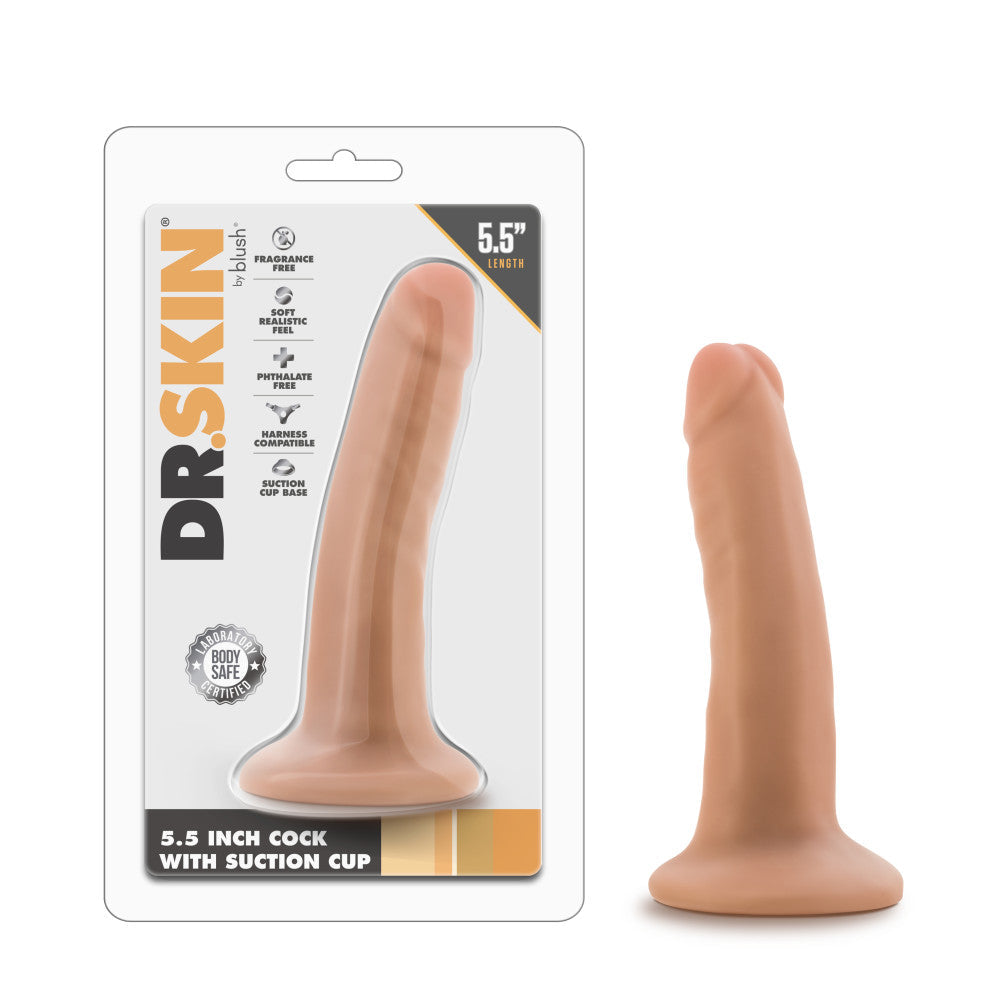 Dr. Skin - 5.5 Inch Cock With Suction Cup - Vanilla