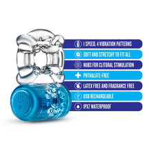 Load image into Gallery viewer, Blush: Play With Me - Pleaser Rechargeable C-Ring - Blue
