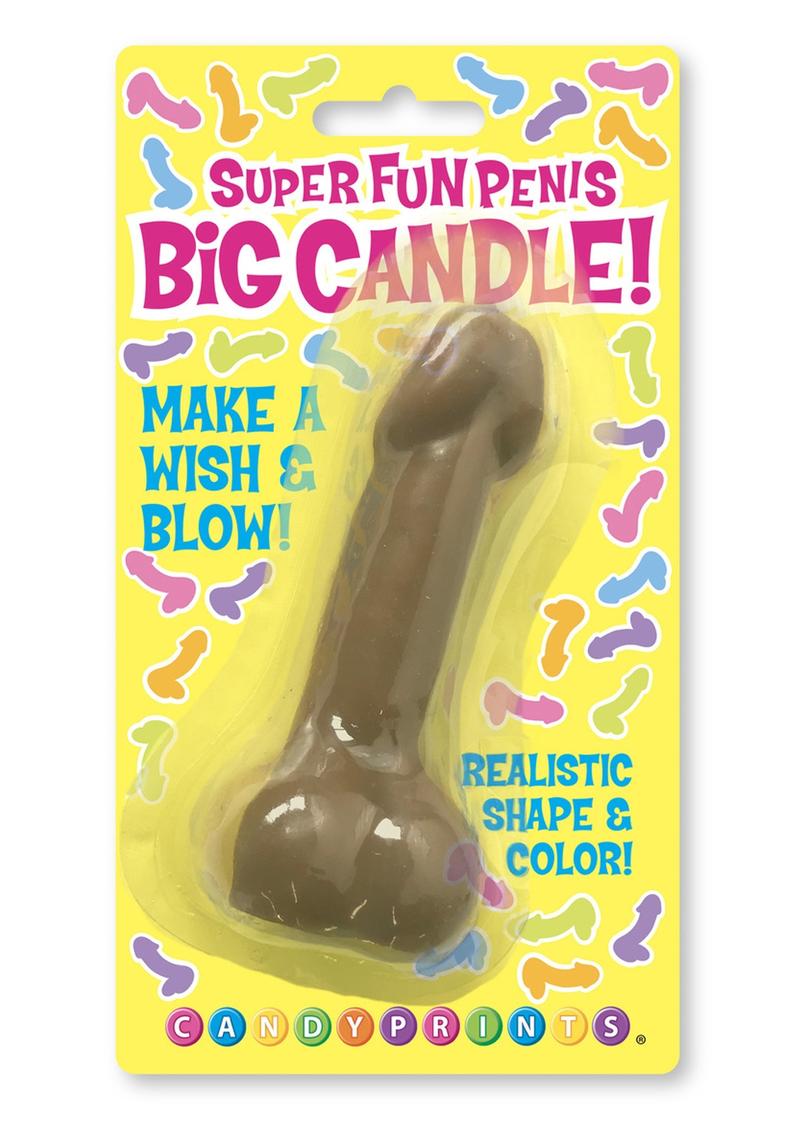 Candy Prints Super Fun BIG PENIS CANDLE [in Pink & Brown]