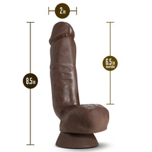 Load image into Gallery viewer, Dr. Skin Plus - 8 Inch Thick Poseable Dildo With Squeezable Balls - Chocolate
