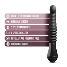 Load image into Gallery viewer, Blush: Temptasia - Lazarus - Thrusting Dildo - Black
