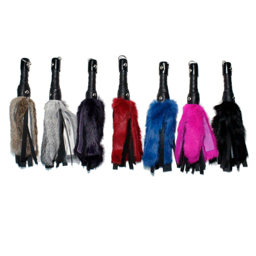 Classic 12” Rabbit Fur and Leather Flogger