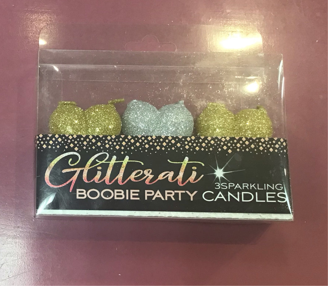 Glitterati Sparkling Boobie Party Candles [3pack]