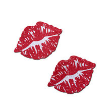 Load image into Gallery viewer, Pastease Sparkly Red Kissing Puckered Lips Pasties
