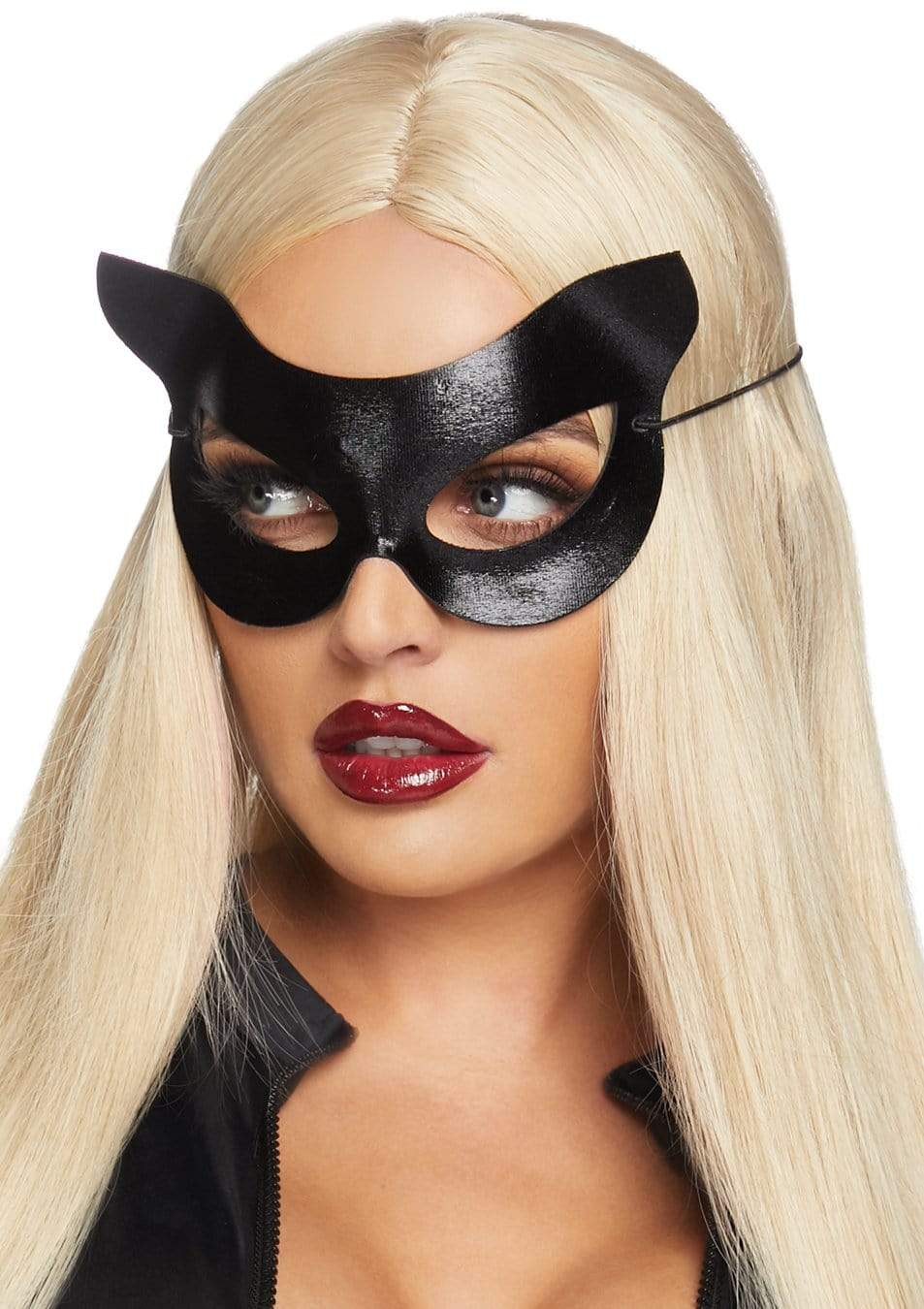 Vinyl Wet Look Cat Costume Mask