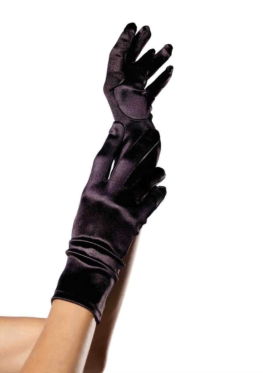 Satin Wrist Length Costume Gloves o/s [2 colours]