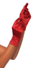 Load image into Gallery viewer, Satin Wrist Length Costume Gloves o/s [2 colours]
