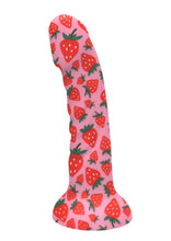 Load image into Gallery viewer, Maia : JUCI 7-Inch Strawberry Print Silicone Suction Cup Dong
