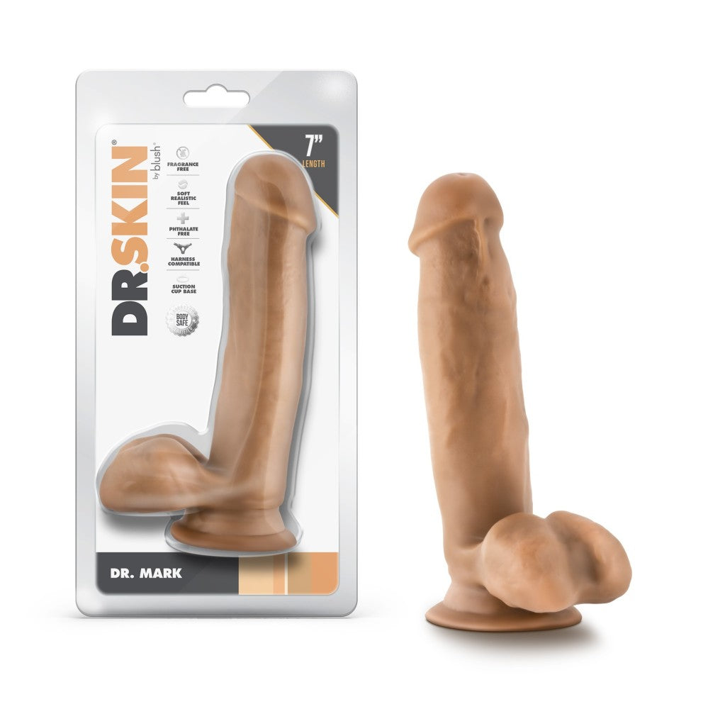 Dr. Skin - Dr. Mark - 7 Inch Dildo With Balls - Tan