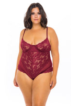 Load image into Gallery viewer, Oh La La Cheri: PAGE CURVE UNLINED LACE TEDDY W/ UNDERWIRE [various colours]
